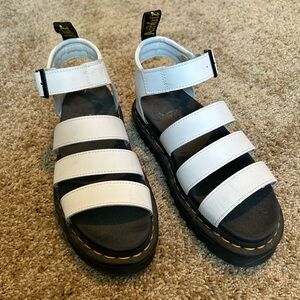 Doc Marten white sandals